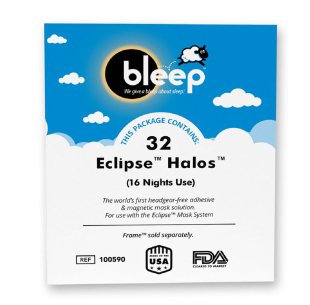 A box of 32 Eclipse Halos  for Bleep headgear-free CPAP solution